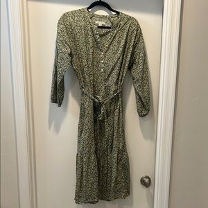 Free Assembly Floral Green Dress